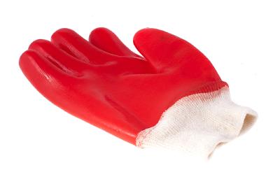 Перчатки облитые ПВХ, красные "SG"